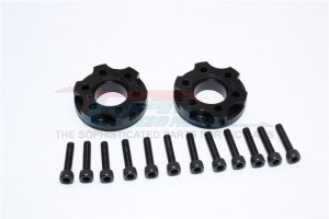 DELRIN HEX WIDENERS (+5MM THICKNESS) AXIAL YETI ROCK RACER - Black - DYT010/+5MM-BK