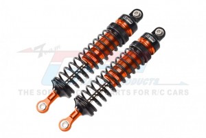 GPM HR102F ALUMINUM FRONT ADJUSTABLE SPRING DAMPERS 102mm LOSI 1/10 4WD HAMMER REY U4 ROCK RACER LOS03030 - ORANGE - HR102F-OR-BK