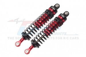 GPM HR102F ALUMINUM FRONT ADJUSTABLE SPRING DAMPERS 102mm LOSI 1/10 4WD HAMMER REY U4 ROCK RACER LOS03030 - RED - HR102F-R-BK