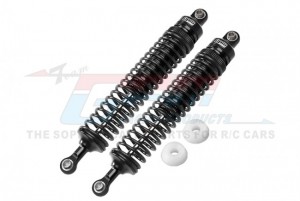 GPM HR122R ALUMINUM REAR ADJUSTABLE SPRING DAMPERS 122mm  LOSI 1/10 4WD HAMMER REY U4 ROCK RACER LOS03030 - BLACK - HR122R-BK-BK