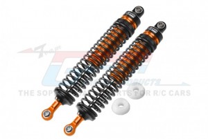 GPM HR122R ALUMINUM REAR ADJUSTABLE SPRING DAMPERS 122mm  LOSI 1/10 4WD HAMMER REY U4 ROCK RACER LOS03030 - HR122R-OR-BK