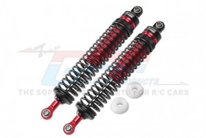 GPM HR122R ALUMINUM REAR ADJUSTABLE SPRING DAMPERS 122mm  LOSI 1/10 4WD HAMMER REY U4 ROCK RACER LOS03030 - RED - HR122R-R-BK