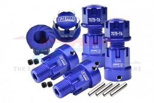 GPM SCX6010+20MM ALU HEX ADAPTERS +20mm WHEEL LOCK AXIAL 1/6 4WD SCX6 JEEP JLU WRANGLER AXI05000 - BLUE - SCX6010+20MM-B