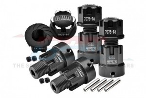 GPM SCX6010+20MM ALU HEX ADAPTERS +20mm WHEEL LOCK AXIAL 1/6 4WD SCX6 JEEP JLU WRANGLER AXI05000 - SCX6010+20MM-BK