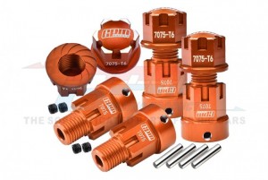 GPM SCX6010+20MM ALU HEX ADAPTERS +20mm WHEEL LOCK AXIAL 1/6 4WD SCX6 JEEP JLU WRANGLER AXI05000 - ORANGE - SCX6010+20MM-OR