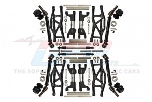 GPM TXMS100N COMBO UPGRADE PARTS WIDENING KIT FOR 1/10 TRAXXAS 1/10 MAXX 89076-4 / MAXX W/WIDE 89086-4 MONSTER - TXMS100N-BK