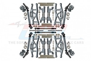 GPM TXMS100N COMBO UPGRADE PARTS WIDENING KIT FOR 1/10 TRAXXAS 1/10 MAXX 89076-4 / MAXX W/WIDE 89086-4 MONSTER - GUN SILVER - TXMS100N-GS
