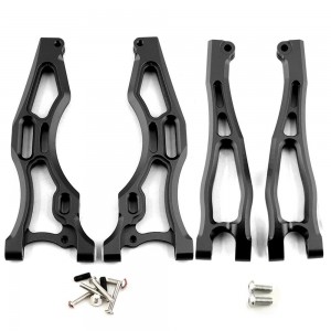 Aluminum Front Upper Lower Arm FOR ARRMA FIRTEAM KRATON OUTCAST 6S - BLACK - ARA33065556/BK