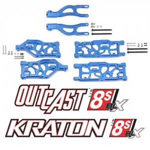 Aluminum Full Front Upper Lower Suspension Arm ARA310926 1/5 ARRMA KRATON OUTCAST 8S - BLUE - ARA310926/BU