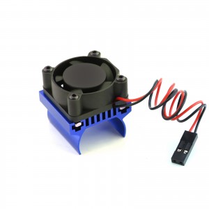 Aluminum 180 Motor HeatSink Cooling Fan For TRAXXAS 1/18 RC TRX4-M CRAWLER FORD BRONCO 97074-1 / DEFENDER 97054-1 - BLUE - TRX4M-180FAN01/BU
