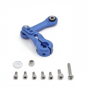 Aluminum Steering Link Rod Servo Horn Arm 25T For ARRMA 1/7 INFRACTION MOJAVE 1/8 KRATON SENTON TYPHON TALION OUTCAST 6S BLX - BLUE - RS-AR340061/BU