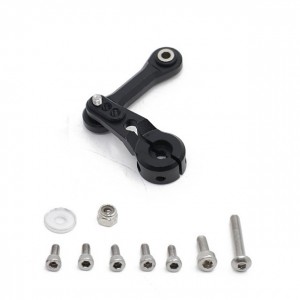 Aluminum Steering Link Rod Servo Horn Arm 25T For ARRMA 1/7 INFRACTION MOJAVE 1/8 KRATON SENTON TYPHON TALION OUTCAST 6S BLX - BLACK - RS-AR340061/BK