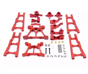 Aluminum Full Upgrade parts Set For 1/10 RC TRAXXAS SLASH 4X4 SHORT COURSE 68086-4 - RED - COMBO-SLASH4X4/RE