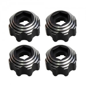 Aluminum Hex Adapater For PRO-LINE 8X32 To 17mm 1/2 OFFSET PRO-LINE 8x32 3.8 Wheel  6353-00 / 6345-00 - BLACK - PRO635600/BK