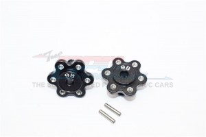 ALUMINIUM 2.2 WHEEL HUB ADAPTERS  (9MM THICKNESS)ECONOMY VERSION  AXIAL YETI ROCK RACER - Black - YT009B-BK
