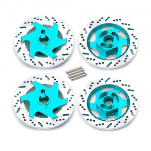 Aluminum Brake Disc With 12mm Hex Adapter For 1/10 RC SAKURA D3 D4 AWD RWD Drift Car - SAK-D4DISC/LB