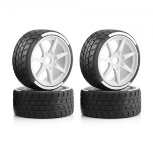 7 Spoke Tire & Plastic Rim Set 42x100mm 17mm Wheel Hex For Arrma 1/7 INFRACTION LIMITLESS 6S BLX - WH010/WI