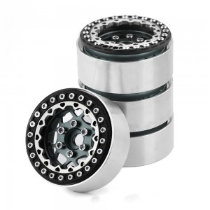 Unversial Aluminum 1.9 Inch Beadlock Wheel Rim For 1/10 RC Axial SCX10 TRAXXAS TRX-4 Crawler Car - WH19002BK/TI