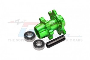 GPM MX006 ALUMINUM 7075-T6 FRONT WHEEL HUB HEX - LARGER INNER BEARINGS LOS262012 LOS262013 LOSI 1/4 PROMOTO-MX MOTORCYCLE LOS06000 LOS06002 - GREEN - MX006-G