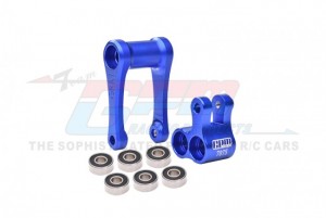 GPM MX030 ALUMINUM 7075-T6 ALUMINUM KNUCKLE & PULL ROD ( LARGER INNER BEARINGS ) LOS264001 LOSI 1/4 PROMOTO-MX MOTORCYCLE - BLUE - MX030-B