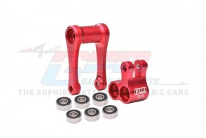 GPM MX030 ALUMINUM 7075-T6 ALUMINUM KNUCKLE & PULL ROD ( LARGER INNER BEARINGS ) LOS264001 LOSI 1/4 PROMOTO-MX MOTORCYCLE - RED - MX030-GD