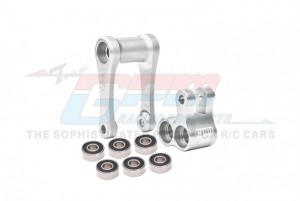 GPM MX030 ALUMINUM 7075-T6 ALUMINUM KNUCKLE & PULL ROD ( LARGER INNER BEARINGS ) LOS264001 LOSI 1/4 PROMOTO-MX MOTORCYCLE - SILVER - MX030-S