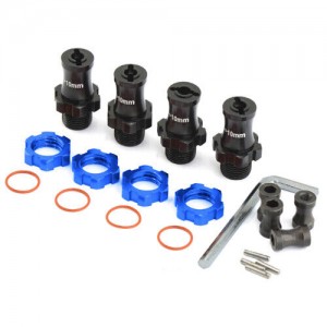 Aluminum 17mm Wheel Hub + 10mm Offset TRAXXAS SLASH 4X4 VXL 2WD RUSTLER STAMPEDE - BLUE - TRX17+10MM/BU