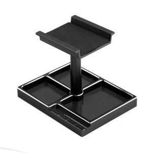 Aluminum 360 Degree Rotation Pit Stand For 1/18 TRAXXAS TRX-4M 1/24 SCX24 XC-1 - BLACK - ST18/BK