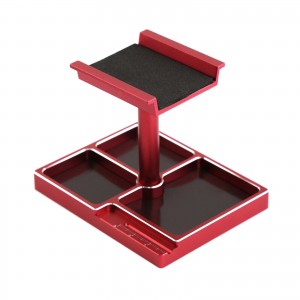 Aluminum 360 Degree Rotation Pit Stand For 1/18 TRAXXAS TRX-4M 1/24 SCX24 XC-1 - RED - ST18/RE