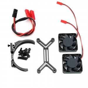 Aluminum HeatSink Dual Fan 56 - 58mm 5687 56113 1/6 TRAXXAS XRT 8S X-MAXX 1/5 ARRMA KRATON OUTCAST 8S - BLACK - MHS5658/BK