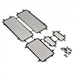 DIY Decoration Window Mesh For TRAXXAS 1/18 RC TRX-4M Defender Crawler 97074-1 - BLACK - TRX4M-FD05/BK