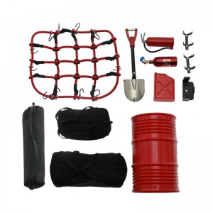 Decoration Accessories Parts Storage Bag Extinguisher Shovel Fuel Tank Luggage Net 1/10 AXIAL SCX10II TRAXXAS TRX-4 Crawler - AS-TRX4/BK