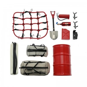 Decoration Accessories Parts Storage Bag Extinguisher Shovel Fuel Tank Luggage Net 1/10 AXIAL SCX10II TRAXXAS TRX-4 Crawler - Khaki - AS-TRX4/KH