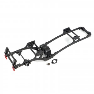 DIY Kit Carbon Fiber LCG Chassis Frame With Aluminium Parts Gearbox Bumper Set For Axial SCX10 1/10 RC Crawler Car - SCX10-F01/RE