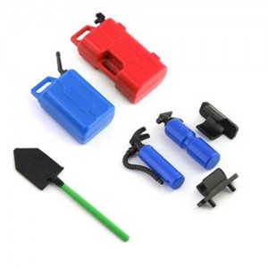 Decoration Crawler Accessories Extinguisher Shovel Fuel Tank Set For RC 1/8 1/10 RC Axial Racing SCX10 / TRAXXAS TRX-4 Crawler Car - DC03/B