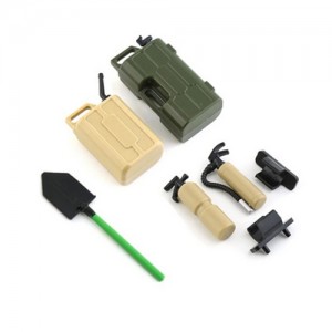 Decoration Crawler Accessories Extinguisher Shovel Fuel Tank Set For RC 1/8 1/10 RC Axial Racing SCX10 / TRAXXAS TRX-4 Crawler Car - DC03/C
