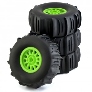 Offroad Sand Rubber Type and Rim Set 138 x 55mm 17mm Hex For 1/7 TRAXXAS UDR ARRMA MOJAVE OFFROAD Truck - GREEN - TY13855B/GR