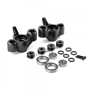 Aluminum Front Steering Knuckle Arm AR330505 For ARRMA 1/7 FIRETEAM 1/8 KRATON NOTORIOUS OUTCAST 6S BLX - BLACK - RS-AR330505/BK