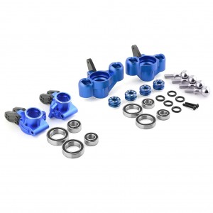 Aluminum Front Knuckle & Rear Hub Carrier AR330404 AR330405 For ARRMA 1/7 FIRETEAM 1/8 KRATON NOTORIOUS OUTCAST 6S BLX - BLUE - RS-AR3304045/BU