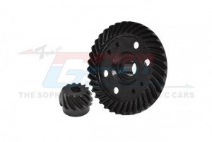GPM SLA1337RS 40Cr STEEL SPIRAL RING 37T & 13T PINION DIFFERENTIAL GEAR SETS 6879 TRAXXAS 1/10 SLASH 4X4 XO-01 GT 4-TEC 2.0 HOSS STAMPEDE - SLA1337RS-BK