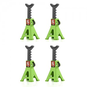 1 Set Of Adjustable Jack Stands For TRAXXAS 1/18 TRX-4M 1/24 AXIAL RACING RC SCX24 Mini Crawler - GREEN - AS-JS018/GR