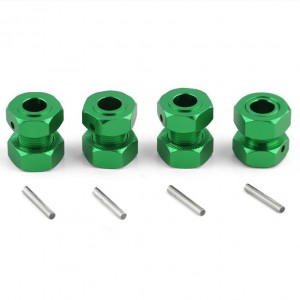 Aluminum Extended Wheel Hex Hub Adapter ARA310910 For 1/10 Arrma Kraton Outcast - GREEN - ARA310910/GR