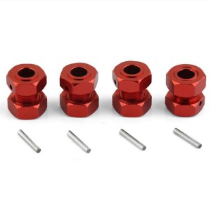 Aluminum Extended Wheel Hex Hub Adapter ARA310910 For 1/10 Arrma Kraton Outcast - RED - ARA310910/RE