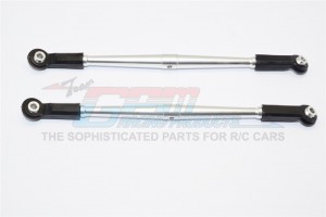 GPM YT014RP ALUMINIUM REAR UPPER CHASSIS LINK PARTS WITH PLASTIC ENDS 1/10 AXIAL YETI ROCK RACER - Silver - YT014RP-S-BEBK