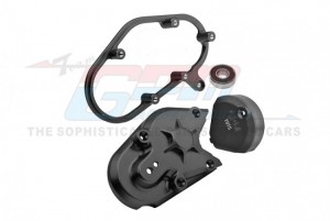 GPM MX038 ALUMINUM 7075 TRANSMISSION HOUSING SET LOS262008 LOSI 1/4 PROMOTO-MX MOTORCYCLE LOS06000 - BLACK - MX038-BK