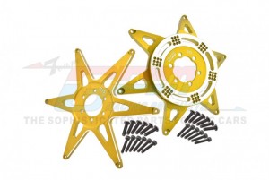 GPM MX0606FR ALUMINUM 7075 FRONT & REAR WHEEL PATTERN BUCKLE LOS46002 LOSI RC 1/4 PROMOTO-MX MOTORCYCLE LOS06000 - GOLD - MX0606FR-GD
