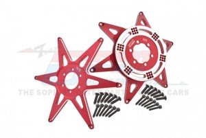 GPM MX0606FR ALUMINUM 7075 FRONT & REAR WHEEL PATTERN BUCKLE LOS46002 LOSI RC 1/4 PROMOTO-MX MOTORCYCLE LOS06000 - RED - MX0606FR-R