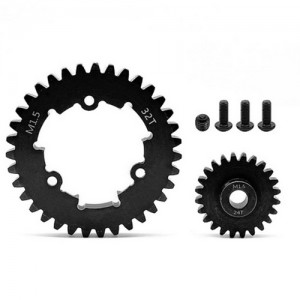 STEEL SPUR GEAR - 32T M1.5 W/ PINION GEAR 20 - 30T For 1/5 TRAXXAS XRT / X-MAXX 6S 8S MONSTER - TRXM32T24T