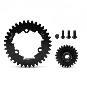 STEEL SPUR GEAR - 32T M1.5 W/ PINION GEAR 20 - 30T For 1/5 TRAXXAS XRT / X-MAXX 6S 8S MONSTER - 32T W/ 25T - TRXM32T25T
