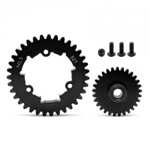 STEEL SPUR GEAR - 32T M1.5 W/ PINION GEAR 20 - 30T For 1/5 TRAXXAS XRT / X-MAXX 6S 8S MONSTER - 32T W/ 29T - TRXM32T29T